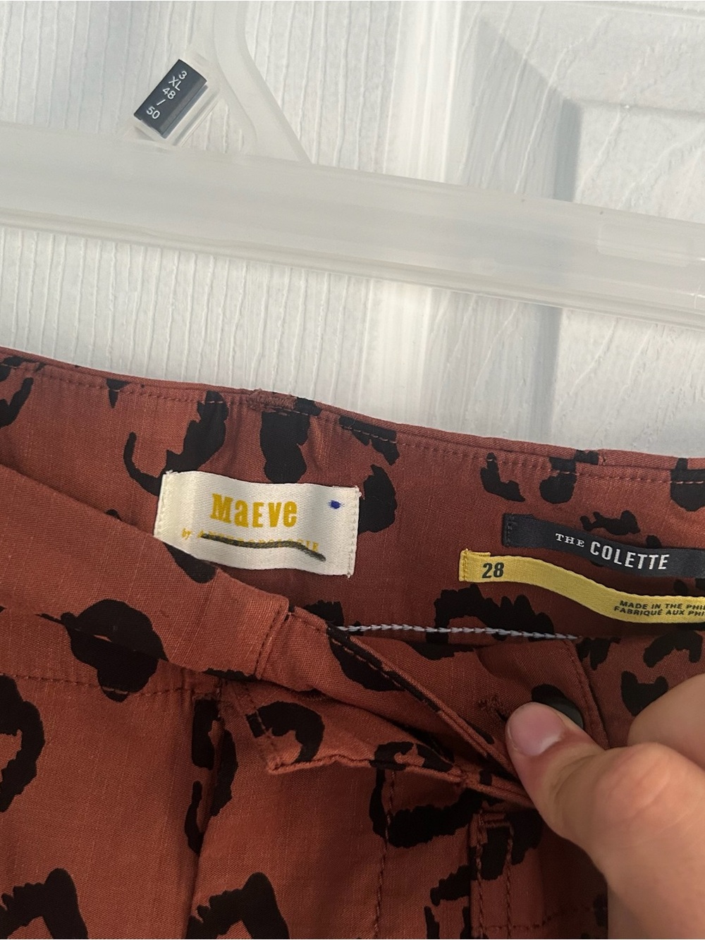Maeve By Anthropologie The Colette Wide Leg Cropped Leopard Pants Sz 28 - Picture 6 of 10